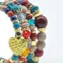VONRU Beaded Bracelets for Women Stackable - Bohemain Style Matte Bead Stretch Bracelet with Heart Pendent for Gift Matte Bead VONRU Beaded Bracelets for Women Stackable - Bohemain Style Matte Bead Stretch Bracelet with Heart Pendent for Gift Matte Bead
