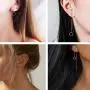 VU100 Dainty Threader Earrings for Women Teen Girls, Stainless Steel Hypoallergenic for Sensitive Ears, Long Chain Piercing Dangle Arrow, Spike, Cone Earrings Gifts VU100 Dainty Threader Earrings for Women Teen Girls, Stainless Steel Hypoallergenic for Sensitive Ears, Long Chain Piercing Dangle Arrow, Spike, Cone Earrings Gifts