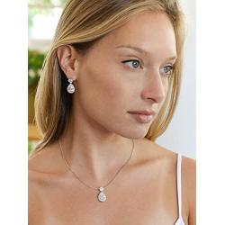 Mariell Pear Shaped CZ Teardrop Necklace and Earrings Set - Wedding Jewelry for Brides & Bridesmaids