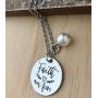 PammyJ Faith Over Fear Necklace for Girls – Inspirational Jewelry Gifts for Women, 18'' + 2'' ext