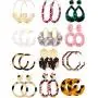 Totally 12 Pairs Acrylic Earrings Bohemian Statement Earrings Mottled Resin Geometric Drop Dangle Ear Jewelry for Women Girls Totally 12 Pairs Acrylic Earrings Bohemian Statement Earrings Mottled Resin Geometric Drop Dangle Ear Jewelry for Women Girls