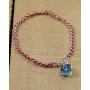 Protection Evil Eye Bracelet - Lucky Blue Evil Eye Charm - 7 Inch Womens Sterling Silver Jewelry - Best Kabbalah Red String Bracelets for Women