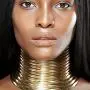 African National Flamboyant Adjustable Personality Creative Style Large Collar Necklaces for Women Long Gold Chocker Sterling Silver Customized Fashion Jewelry (Gold) African National Flamboyant Adjustable Personality Creative Style Large Collar Necklaces for Women Long Gold Chocker Sterling Silver Customized Fashion Jewelry (Gold)