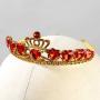 Botrinal Evie Royal Red Heart Necklace and Tiara Descendants Red Heart Crown Jewelry Set Queen of Hearts Eive Costume for Girls Teen Halloween