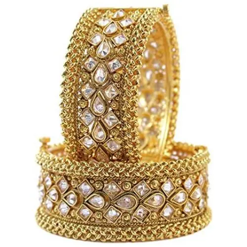 MUCH-MORE Peacock Traditional Open able Bangle with Crafting Work for Women
