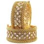 MUCH-MORE Peacock Traditional Open able Bangle with Crafting Work for Women