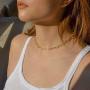 Turandoss Dainty Gold Choker Necklaces for Women - 14K Gold Plated Handmade Medallion Snake Link Chain Cross Star Moon Adjustable Simple Choker Necklaces for Women Jewelry