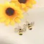 Gzrlyf Bumble Bee Dangle Earrings Crystal Bee Pendant Animal Earrings Hummingbirds Butterfly Gifts