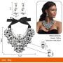 Holylove Statement Choker Necklace Earrings for Women, Costume Chunky Jewelry 1 Set