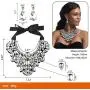Holylove Statement Choker Necklace Earrings for Women, Costume Chunky Jewelry 1 Set Holylove Statement Choker Necklace Earrings for Women, Costume Chunky Jewelry 1 Set