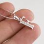 YFN Initial Pendant Necklace Sterling Silver with Cubic Zirconial 26 Letter Alphabet Jewelry for Women Teen Girl