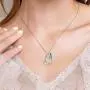 Butterfly Necklace Sterling Silver Teardrop Daisy Flower Butterfly Pendant Necklace Jewelry Birthday Anniversary Mothers Day Gifts for Women Teens Girlfriend Wife Her Mother Daughter