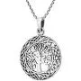 AeraVida Mystic Celtic Frame Eternal Tree of Life .925 Sterling Silver Pendant Necklace AeraVida Mystic Celtic Frame Eternal Tree of Life .925 Sterling Silver Pendant Necklace