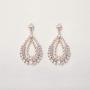 SWEETV Wedding Bridal Dangle Earrings for Brides Bridesmaid,Crystal Rhinestones Cubic Zirconia Drop Earrings Ideal for Womens Pageant,Prom,Party