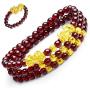 Homelavie Feng Shui Crystal Multilayer Red Bead Bracelet with Golden Pi Xiu/Pi Yao Lucky Wealthy Amulet Brecelet Jewelry
