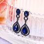 BriLove Womens Wedding Bridal Crystal Teardrop Infinity Chandelier Dangle Earrings