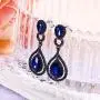 BriLove Womens Wedding Bridal Crystal Teardrop Infinity Chandelier Dangle Earrings BriLove Womens Wedding Bridal Crystal Teardrop Infinity Chandelier Dangle Earrings