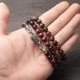 WESTMIAJW Tiger Eye Beads Beaded Necklace Chain for Men,Natural Gemstone Healing Crystal Jewelry 50/60/70cm