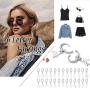 Silvora Sterling Silver Initial Drop Earrings, Women S925 Letter Ear Hoop Jewelry, A-Z Letter Jewelry Dangling Birthday Charms for Girls