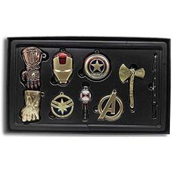 Avengers Infinite War Defeat Superhero Boxed Badge Iron Man Necklace Pendant Iron Man Singular Dr. Ago Moto Eye Amulet Jewelry (NO.5)