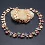 Hermosa Rose Gold Plated Multicolor Austria Crystal Elements Jewelry Set Necklace Earrings Bracelet and Ring