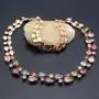 Hermosa Rose Gold Plated Multicolor Austria Crystal Elements Jewelry Set Necklace Earrings Bracelet and Ring
