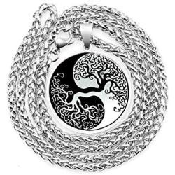 ZONICTA Dragon Yin Yang Necklace for Men - Jewelry Stainless Steel Amulet Pendant Necklace with Gift Bag