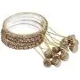 Ratna creation Sanara Designer Indian Bollywood Style Hanging Lac Bangles Bracelets Wedding Sparkling Latken 4 Pc Multi Color Churi Bangle Set Jewelry