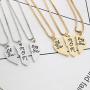 MayLove 3 psc Big Sis Lil Sis Mom Split Broken Heart Necklace Puzzle Family Pendant Chain Jewelry Set