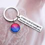 SEIRAA Bisexual Pride Keychain It Takes a Lot of Courage to Become Who you Really are Keychain Bisexual Pride LGBTQ Gifts