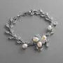 Mariell Freshwater Pearl and Cubic Zirconia Bridal Bracelet, Genuine Platinum Plated Wedding Jewelry Mariell Freshwater Pearl and Cubic Zirconia Bridal Bracelet, Genuine Platinum Plated Wedding Jewelry