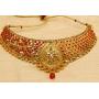 Bindhani Indian Jewelry Bollywood Style Wedding Bridal Bridemaids Gold Plated Kundan Choker Necklace Earrings Tikka Jewellery Set for Women