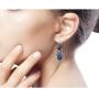 NOVICA Multi-Gemstone Lapis Lazuli and Amethyst Beaded Dangle Earrings, Thai Harmony