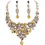 EVER FAITH Womens Crystal Gothic Skulls Stars Statement Necklace Earrings Set