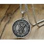 PJ Jewelry Mens Inverted Pentagram Samael Lilith Baphomet Goat Pendant Sigil of Lucifer Satanic Symbol Necklace