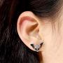 4PCS Skull Ghost Head Skeleton Claw Bat Earring Flat Back Screw On Cool Ear Lobe Studs Cartilage Helix Piercing Set Women Men 16G Post