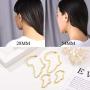 U7 Africa Map Earrings Statement Jewelry Outline Grain Minimalist Platinum 18K Gold Plated Ethnic Style Dangle Drop Earrings for Women Girls,Gift Box Packed