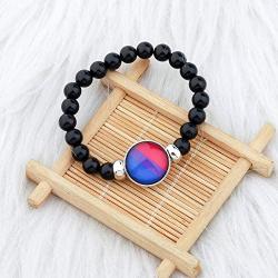 Zuo Bao Gay Pride Gift LGBT Rainbow Beaded Handmade Bracelet Relationship Friendship Jewelry Love Gifts for Gay Lesbian