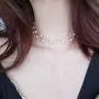 chenwei Pearl Necklace Golden Chain Female Tie Simple Short Necklace Female Neck Jewelry Collar Neck Strap Bridal Clavicle Jewelry Artificial Pearl Necklace Ladies Party chenwei Pearl Necklace Golden Chain Female Tie Simple Short Necklace Female Neck Jewelry Collar Neck Strap Bridal Clavicle Jewelry Artificial Pearl Necklace Ladies Party