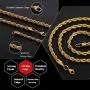 M MOOHAM 2.5MM 3MM 4MM 5MM Black Silver Gold Plated Stainless Steel Twist Rope Chain Necklace for Men Women 16-36 Inch M MOOHAM 2.5MM 3MM 4MM 5MM Black Silver Gold Plated Stainless Steel Twist Rope Chain Necklace for Men Women 16-36 Inch