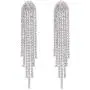 SELOVO Clear Austrian Crystal Chandelier Tassel Long Big Statement Chain Dangle Drop Earrings Silver Tone SELOVO Clear Austrian Crystal Chandelier Tassel Long Big Statement Chain Dangle Drop Earrings Silver Tone