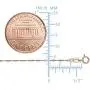 14k Rose Gold Singapore Chain Necklace, 1.0mm 14k Rose Gold Singapore Chain Necklace, 1.0mm