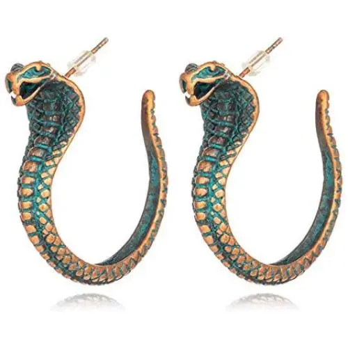 Vintage Punk Snake Cobra Stud Earrings Animal Earrings Jewelry Gift for Girl and Women Vintage Punk Snake Cobra Stud Earrings Animal Earrings Jewelry Gift for Girl and Women