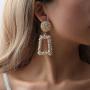 Doubnine Rectangle Geometric Metallic Earrings Indiana Boho Dangle Modern Earrings Wedding Bridal Jewelry for Women Girls (silver) Doubnine Rectangle Geometric Metallic Earrings Indiana Boho Dangle Modern Earrings Wedding Bridal Jewelry for Women Girls (silver)