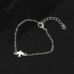 Olbye Dove Bracelet Flying Bird Bracelet Hand Chain Body Jewelry for Women and Girls (Silver)