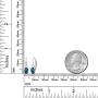 Gem Stone King Sterling Silver London Blue Topaz and White Sapphire Leverback 3/4 Inch Earrings 1.18 cttw Gemstone Birthstone