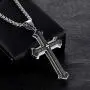 Linorui Mens Stainless Steel Nail Cross Pendant Necklace for Men Women Lords Prayer Big Pendant Cross Necklace for Men Linorui Mens Stainless Steel Nail Cross Pendant Necklace for Men Women Lords Prayer Big Pendant Cross Necklace for Men