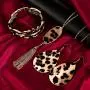 Hicarer 3 Pieces Leopard Jewelry Set Leopard Leather Bracelet Dangle Earring Necklace for Women Hicarer 3 Pieces Leopard Jewelry Set Leopard Leather Bracelet Dangle Earring Necklace for Women
