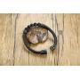 XUANPAI Personalized Custom Name Initial Lava Rock Bracelet Genuine Leather Bracelets with Magnetic Clasp
