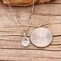 Dainty Platinum Plated Round Cubic Zirconia Teardop Pendant Necklace for Women Teen Girls ZY041 Dainty Platinum Plated Round Cubic Zirconia Teardop Pendant Necklace for Women Teen Girls ZY041